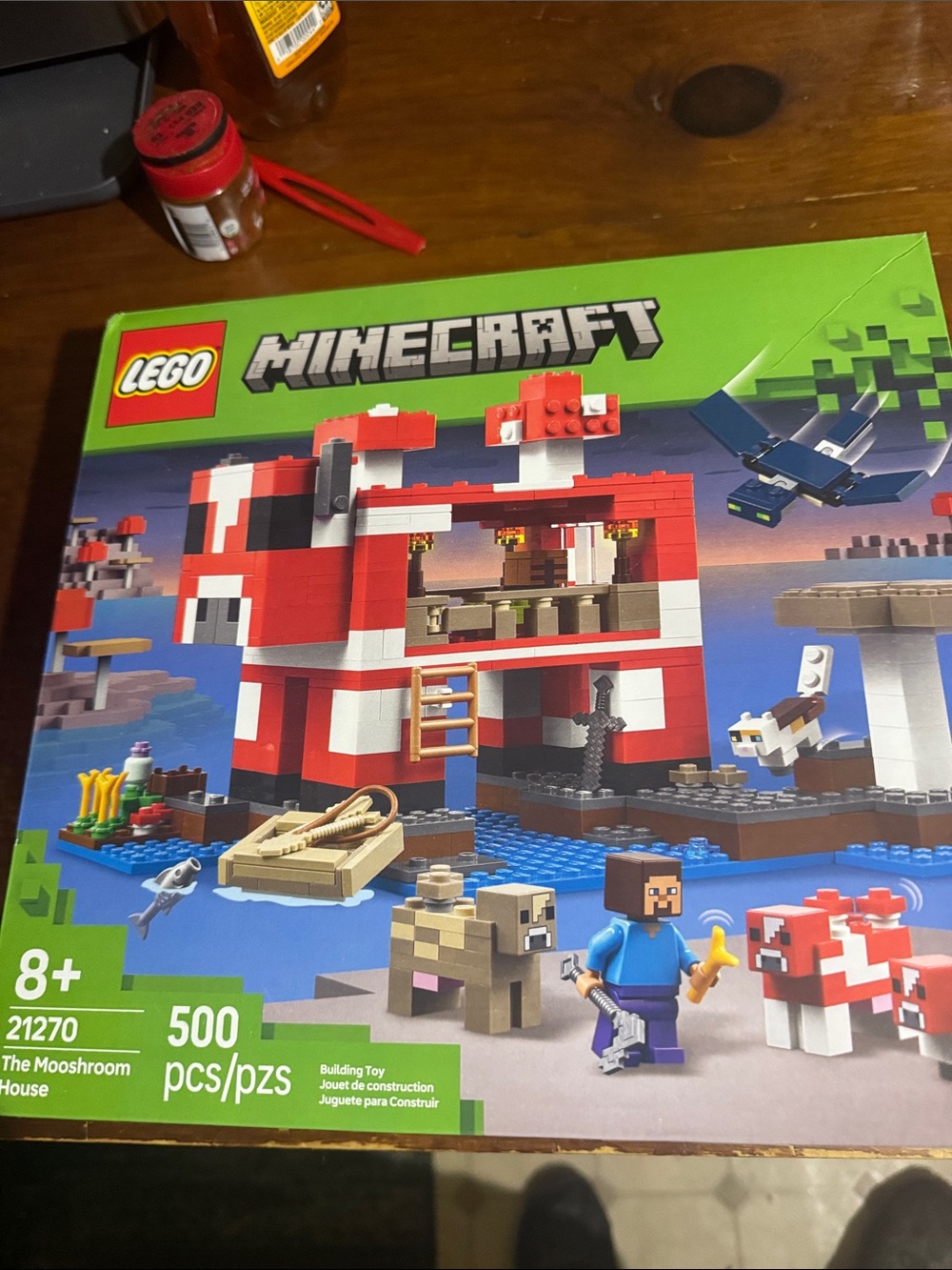 LEGO Minecraft The Mooshroom House Kids Building Set - Red & White